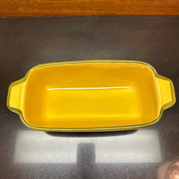 Los Angeles Potteries Ovenware 603 Yellow Corn Squash Loaf Pan Hand-painted - Picture 2 of 10